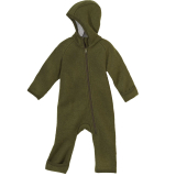 Disana Woll-Walk Overall m. Kapuze und RV, 100% Bio-Wolle(KbT), oliv