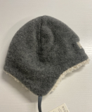 Mtze PICKAPOOH-Jonas-Wollfleece-Baumwoll-Plschfutter, 100% Bio-Wolle (kbT) u. 100% Bio-Baumwolle, gray, Plsch natur