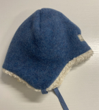 Mtze PICKAPOOH-Jonas-Wollfleece-Baumwoll-Plschfutter, 100% Bio-Wolle (kbT) u. 100% Bio-Baumwolle, jeans, Plsch natur