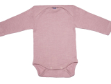 Cosilana Body langarm, 45% Bio-Baumwolle, 35% Bio-Wolle und 20% Seide, rose-meliert