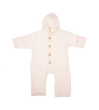 Cosilana Overall mit Kapuze, 60% Bio-Wolle(kbT) u. 40% Bio-Baumwolle(kbA), natur