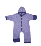 Cosilana Overall mit Kapuze, 60% Bio-Wolle(kbT) u. 40% Bio-Baumwolle(kbA), marine-melange