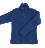 Engel Damenjacke tailliert, 100% Bio-Wollfleece (kbT), enzian melange