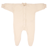 Cosilana Overall mit Fu�, 100% Bio-Wollfrottee (kbT), natur