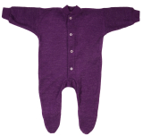 Cosilana Overall mit Fu�, 100% Bio-Wollfrottee (kbT), lila