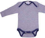 Cosilana Body langarm, 70% Bio-Wolle (kbT) und 30% Seide, marine-natur