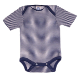 Cosilana Body kurzarm, 70% Bio-Wolle (kbT) und 30% Seide, marine-natur