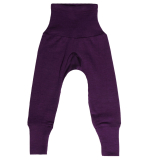 Cosilana Baby-Leggings m. Bund, 70% Bio-Wolle (kbT) und Seide, pflaume