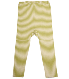 Cosilana Kinder-Leggings, 70% Bio-Wolle (kbT) und Seide, grün-natur-ringel
