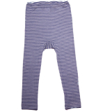 Cosilana Kinder-Leggings, 70% Bio-Wolle (kbT) und Seide, marine-natur-ringel