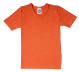 Cosilana Unterhemd kurzarm, 70% Bio-Wolle (kbT) und Seide, orange