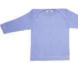 Cosilana Baby Schlupfhemd langarm, 45% Bio-Baumwolle, 35% Bio-Wolle und 20% Seide, blau