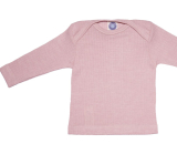 Cosilana Baby Schlupfhemd langarm, 45% Bio-Baumwolle, 35% Bio-Wolle und 20% Seide, rosa meliert