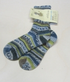 Grd Socken Grobstrick, 100% Bio-Schurwolle(kbT), jeans bunt