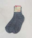 Hirsch Socken grob, 100% Bio-Schurwolle(kbT), grau