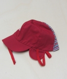 Mtze mit Schild PICKAPOOH-Hans UV 80, 100% Bio-Baumwolle (kbA), rot