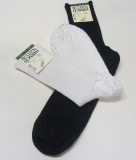 Hirsch natur Venensocken ohne Gummi, 50% Bio-Wolle u. 50% Bio-Baumwolle (kbA), schwarz