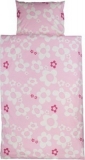 Bettbezug blume rosa, Baumwolle, natur auf rosa