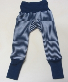 Cosilana Baby-Legging, 70% Bio-Wolle (kbT) und Seide, marine geringelt